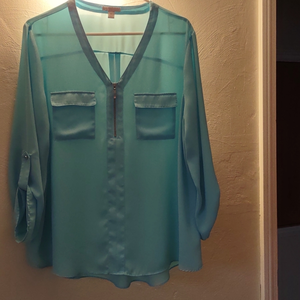 Cute blue blouse from Cato. XL